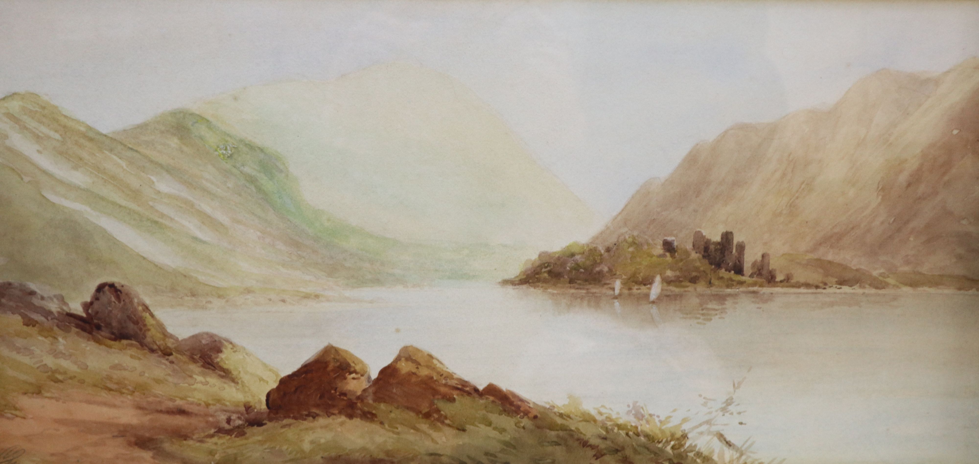 G. E. Lees, River landscapes with cottages, watercolour, a pair, 23 x 33cm and sundry pictures